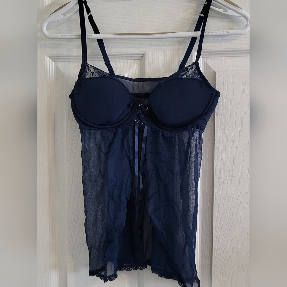 Blue lingerie